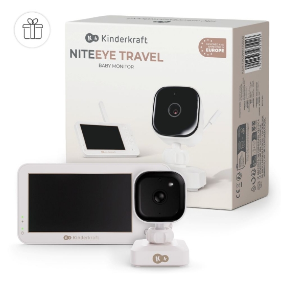 Slika NITEEYE TRAVEL bežični baby monitor sa stalkom za kameru, White Kinderkraft 