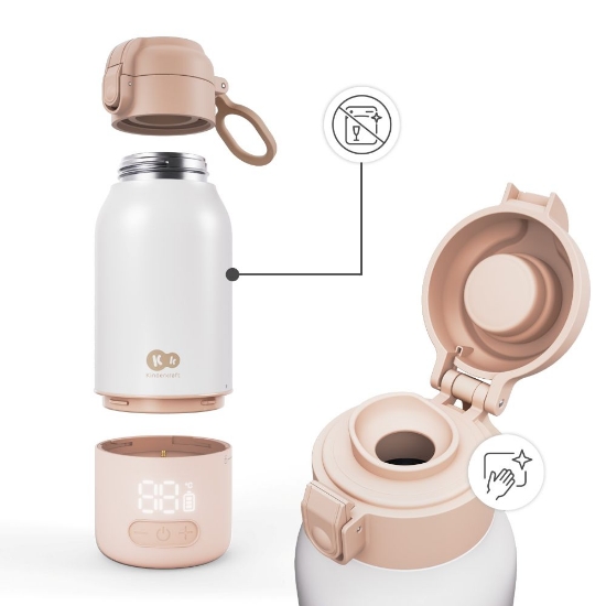 Slika GAJA prijenosni grijač - bočica/termosica s baterijom 500 ml, Beige Kinderkraft 