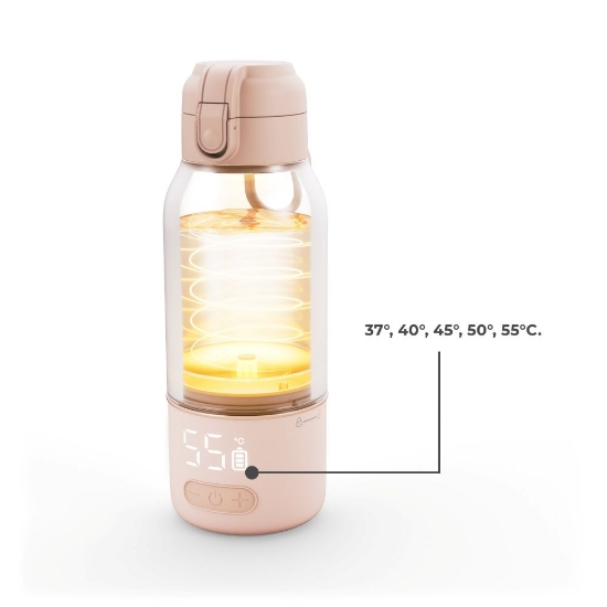 Slika GAJA prijenosni grijač - bočica/termosica s baterijom 500 ml, Beige Kinderkraft 