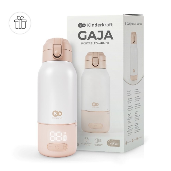 Slika GAJA prijenosni grijač - bočica/termosica s baterijom 500 ml, Beige Kinderkraft 