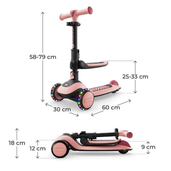 Slika Romobil HALLEY 2, Rose pink Kinderkraft 