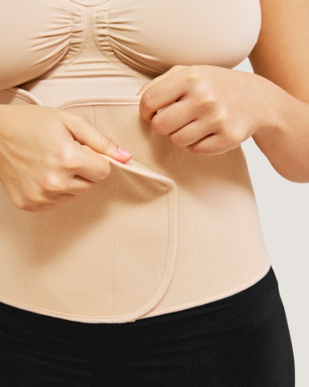 Slika Steznik za trbuh od organskog pamuka na čičak - prirodni, L/XL (stari 181) Carriwell