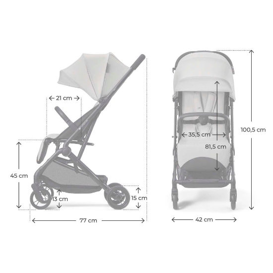 Slika Sportska kolica Indy 3 Grey Kinderkraft