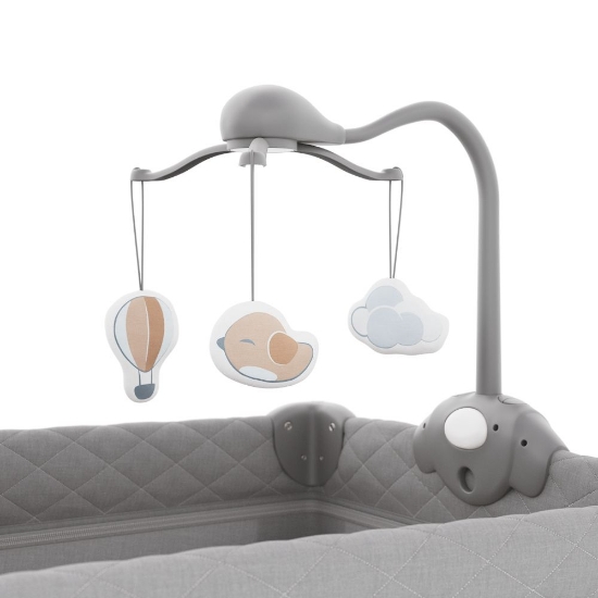 Slika Putni krevetić LEODY UP, Grey s dodacima Kinderkraft 