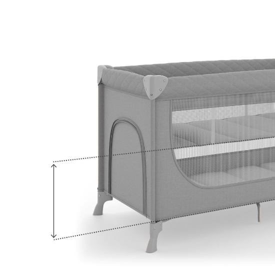 Slika Putni krevetić LEODY UP, Grey s dodacima Kinderkraft 