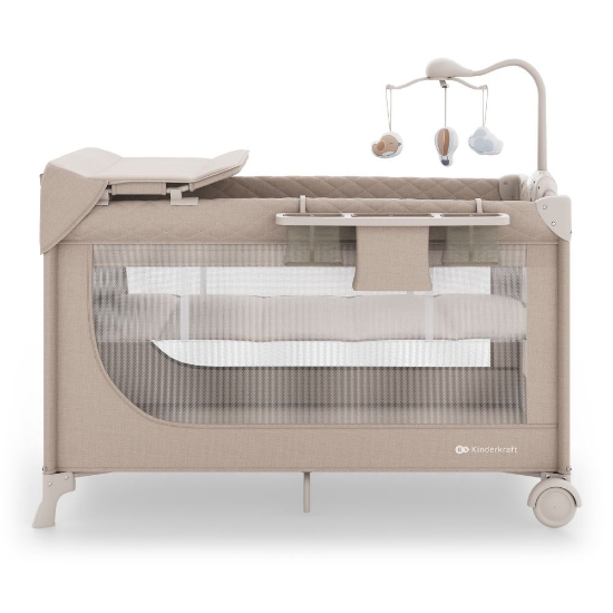 Slika Putni krevetić LEODY UP, Beige s dodacima Kinderkraft 