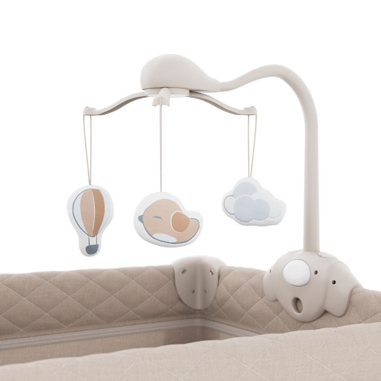 Slika Putni krevetić LEODY UP, Beige s dodacima Kinderkraft 