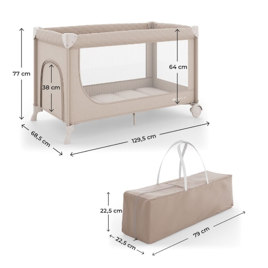 Slika Putni krevetić LEODY UP, Beige Kinderkraft