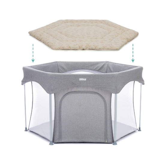 Slika Podloga Jersey za vrtić Prag/Atena Hexagon, Dog beige Fillikid 