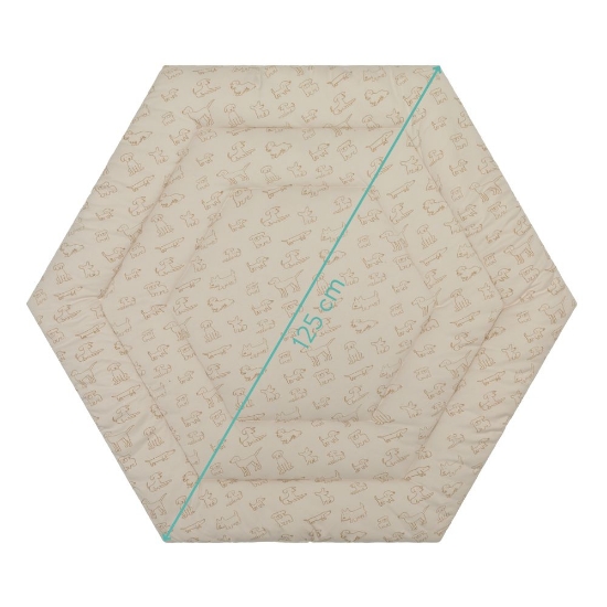 Slika Podloga Jersey za vrtić Prag/Atena Hexagon, Dog beige Fillikid 