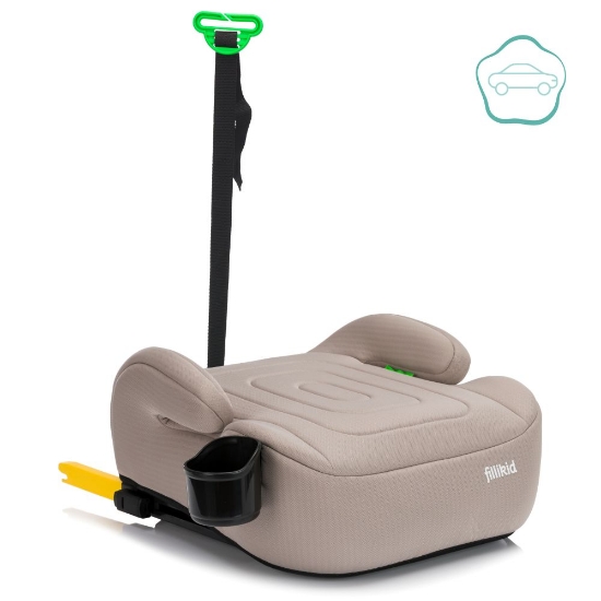 Slika Booster/sjedalo za auto Flip deluxe (125-150 cm) s podesivim Isofix priključkom i držačem za čašu, Nature Fillikid 