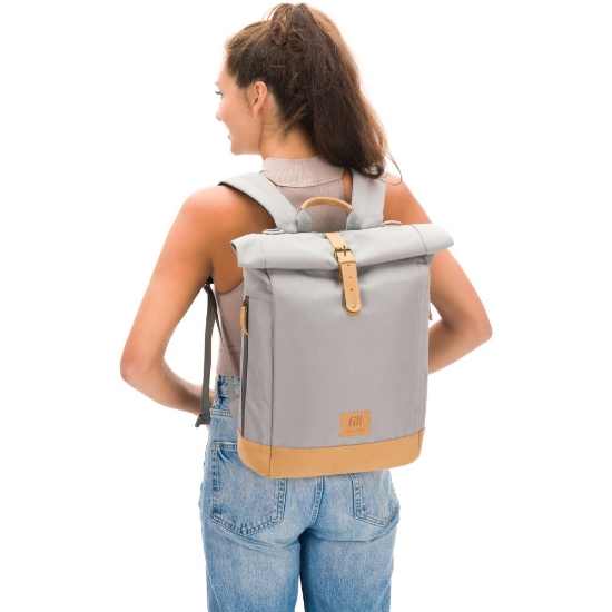 Slika Torba/ruksak za mamu Rolltop Berlin, stone grey Fillikid 