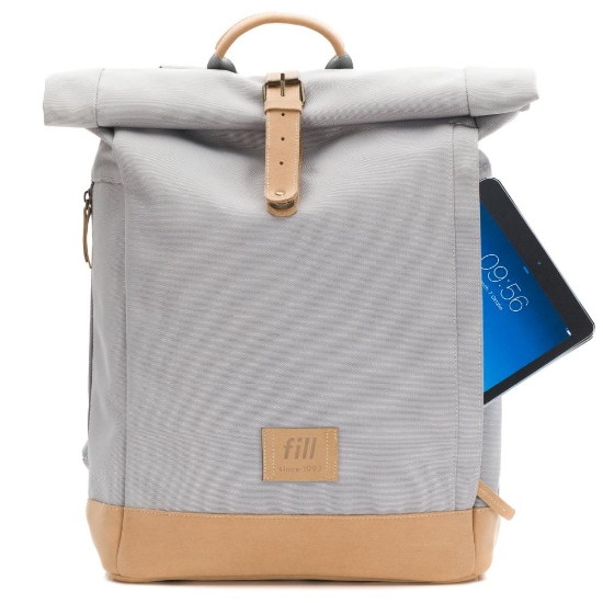 Slika Torba/ruksak za mamu Rolltop Berlin, stone grey Fillikid 