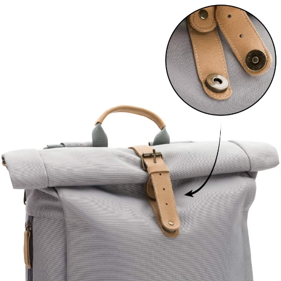 Slika Torba/ruksak za mamu Rolltop Berlin, stone grey Fillikid 