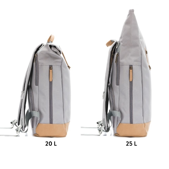 Slika Torba/ruksak za mamu Rolltop Berlin, stone grey Fillikid 
