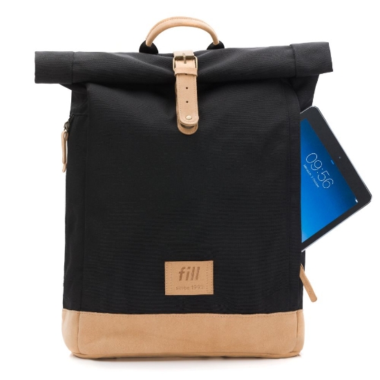 Slika Torba/ruksak za mamu Rolltop Berlin, crni Fillikid 