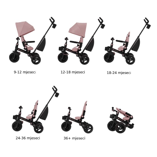 Slika Tricikl AVEO Plus 2, Pink Kinderkraft 
