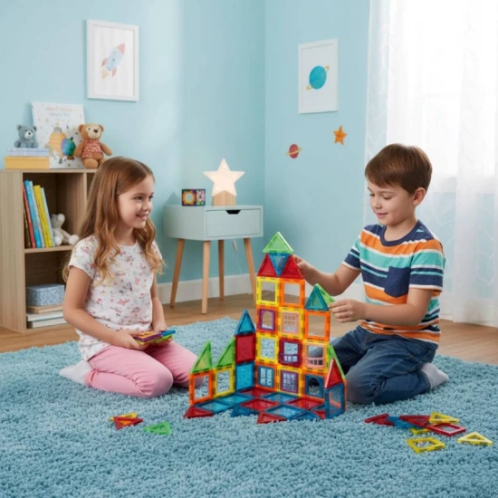 Slika Magnetni set blokovi Kuća i Auto - 70 dijelova