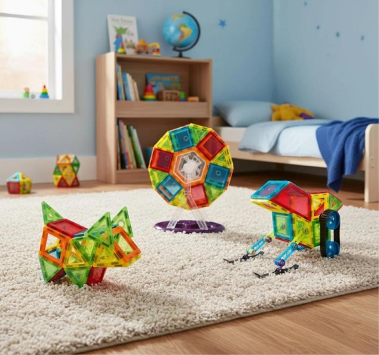 Slika Magnetni set blokovi Kuća i Auto - 70 dijelova