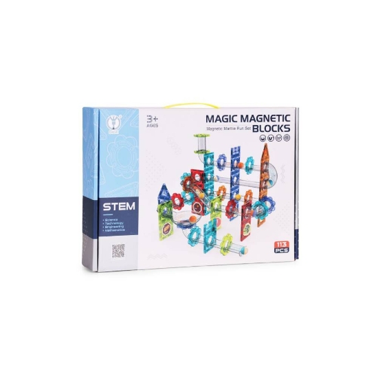 Slika Magnetni set građevinski blokovi TUNEL, Marble Run - 113 dijelova