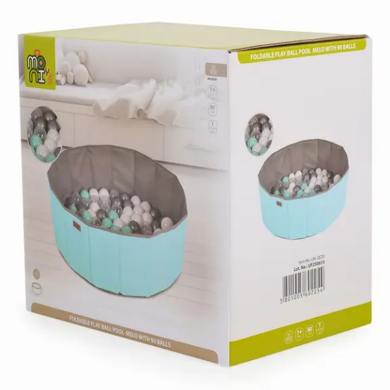 Slika Sklopivi bazen s lopticama Melo 90kom Mint - Moni Toys