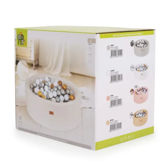 Slika Bazen s lopticama Bouclé 200 kom Ivory - Moni Toys