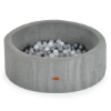 Slika Bazen s lopticama Bouclé 200 kom Grey - Moni Toys