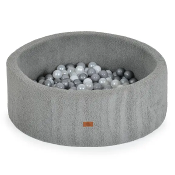 Slika Bazen s lopticama Bouclé 200 kom Grey - Moni Toys
