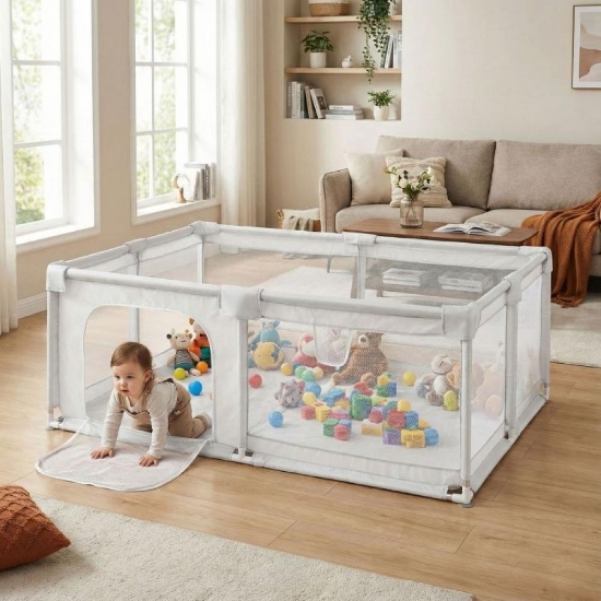 Slika Dječja igraonica/vrtić 140x200x60 cm, Grey Ecotoys 