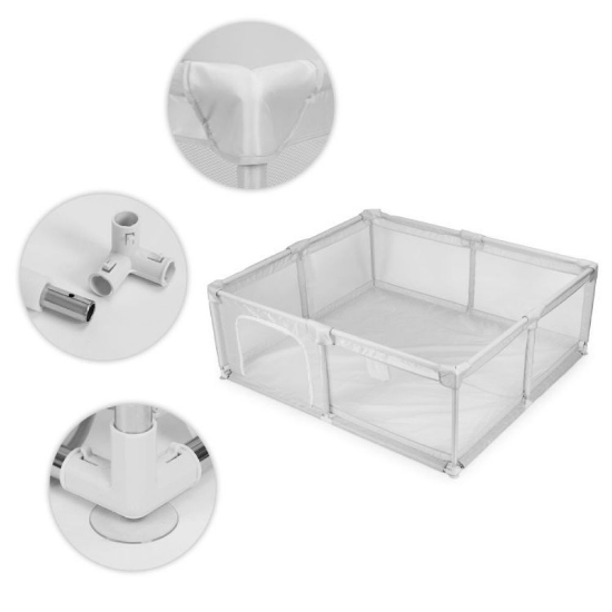 Slika Dječja igraonica/vrtić 140x200x60 cm, Grey Ecotoys 