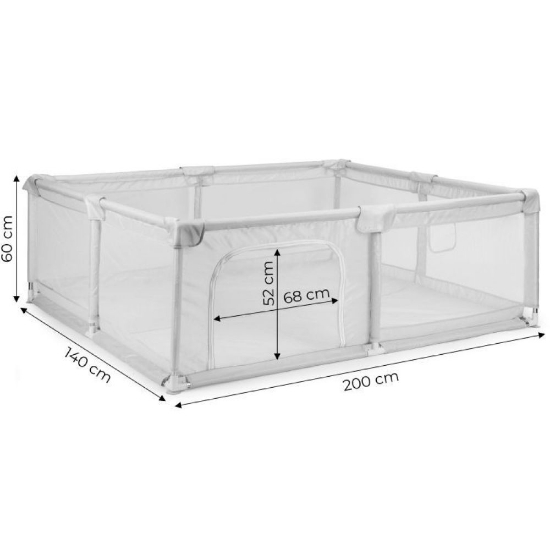 Slika Dječja igraonica/vrtić 140x200x60 cm, Grey Ecotoys 