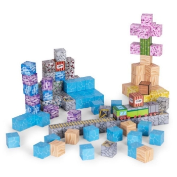 Slika Magnetni set građevinske kocke Vlak - 112 dijelova
