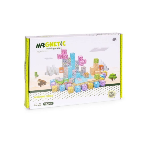 Slika Magnetni set građevinske kocke Vlak - 112 dijelova