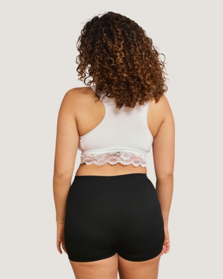 Slika Grudnjak za trudnice i dojilje s čipkom, organski pamuk, Crossover, bijeli - XL (stari 2508) Carriwell 