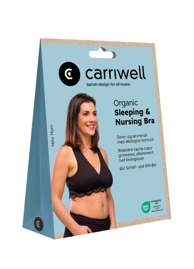 Slika Grudnjak za trudnice i dojilje s čipkom, organski pamuk, Crossover, bijeli - XL (stari 2508) Carriwell 