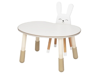 Slika Set dječjeg stola i stolice – Zeko