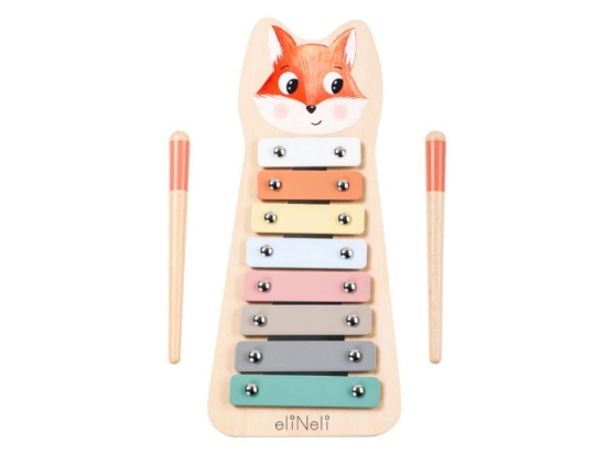 Slika Drveni ksilofon s motivom lisice