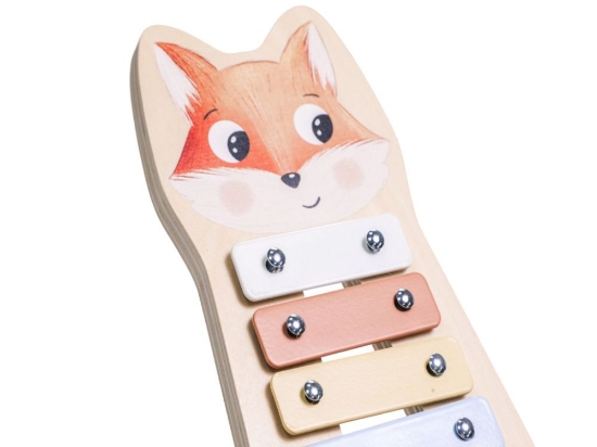 Slika Drveni ksilofon s motivom lisice