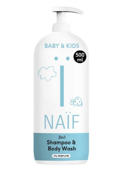 Slika Dječji hranjivi šampon i gel za kupanje 2u1 bez parfuma 500ml naïf® 