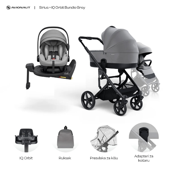 Slika Sirius dječja kolica 4u1, Grey B Avionaut 