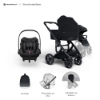 Slika Sirius dječja kolica 3u1, Black B Avionaut 