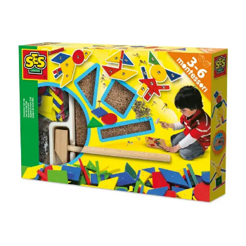 Slika SES Creative Montessori set Čekić i čavlići