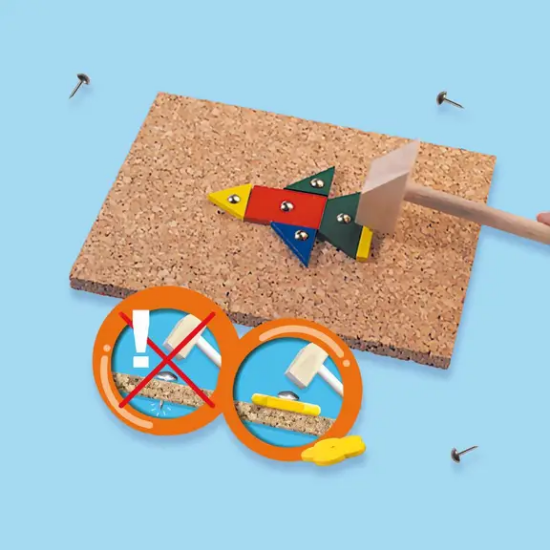 Slika SES Creative Montessori set Čekić i čavlići