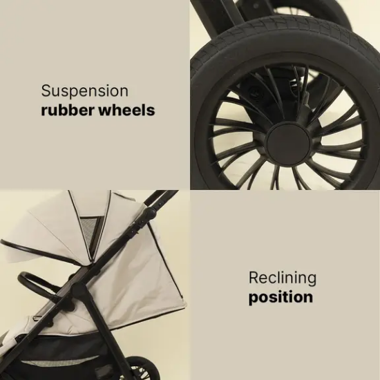 Slika Dječja kolica Moya Boss Grey Zopa 