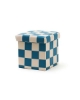 Slika Sjedalo i kutija za pohranu 30 cm, Pouffe check teal - Kid's Concept