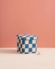 Slika Sjedalo i kutija za pohranu 30 cm, Pouffe check teal - Kid's Concept