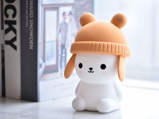 Slika Silikonska lampica Medvjedić s kapicom 3 kom s daljinskim upravljačem