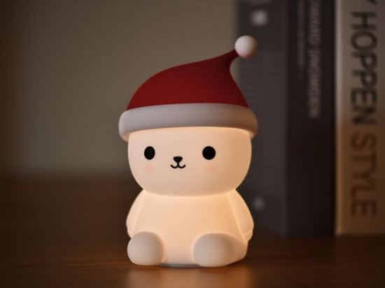 Slika Silikonska lampica Medvjedić s kapicom 3 kom s daljinskim upravljačem