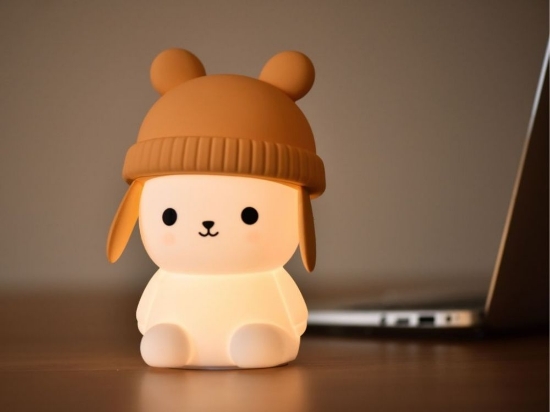 Slika Silikonska lampica Medvjedić s kapicom 3 kom s daljinskim upravljačem