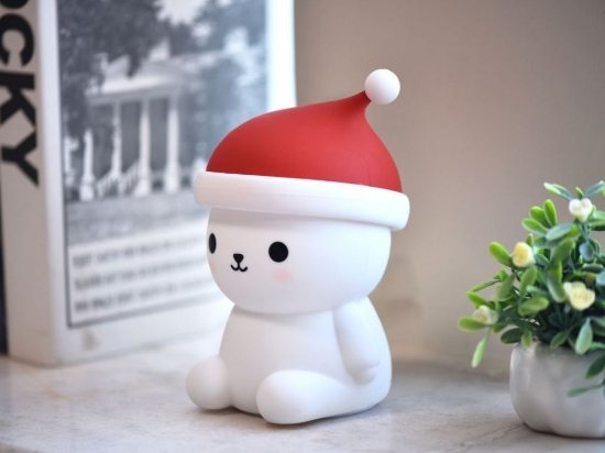 Slika Silikonska lampica Medvjedić s kapicom 3 kom s daljinskim upravljačem